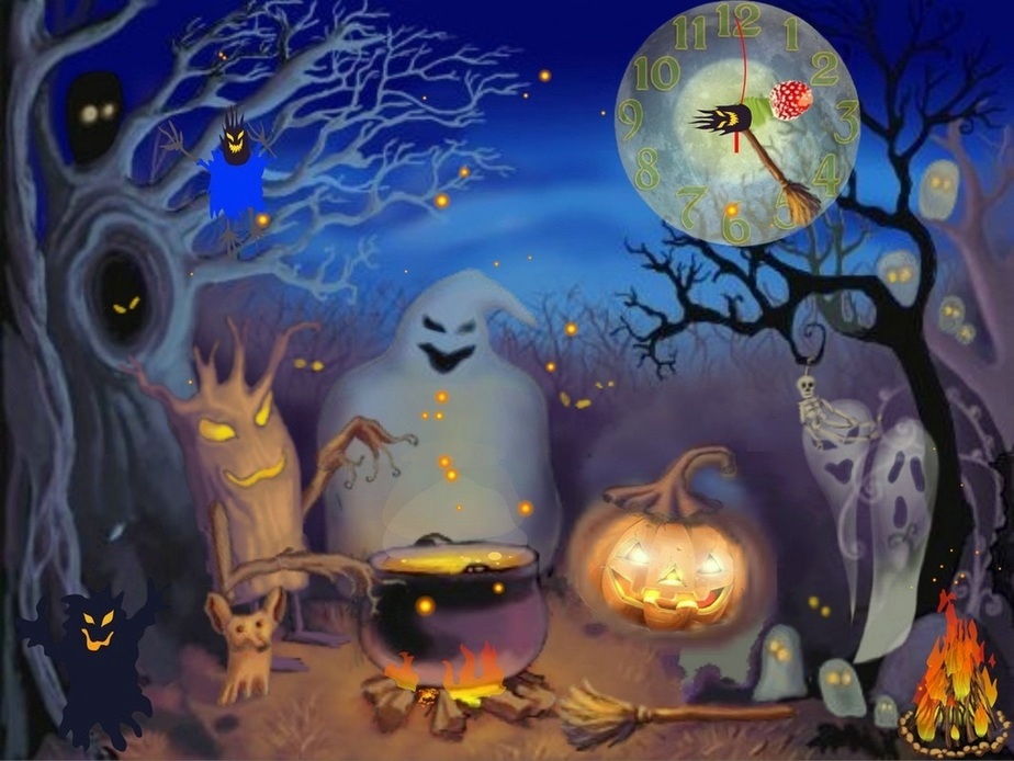 Download Halloween Ghost Wallpaper - Animated Halloween Backgrounds - HD Wallpaper 
