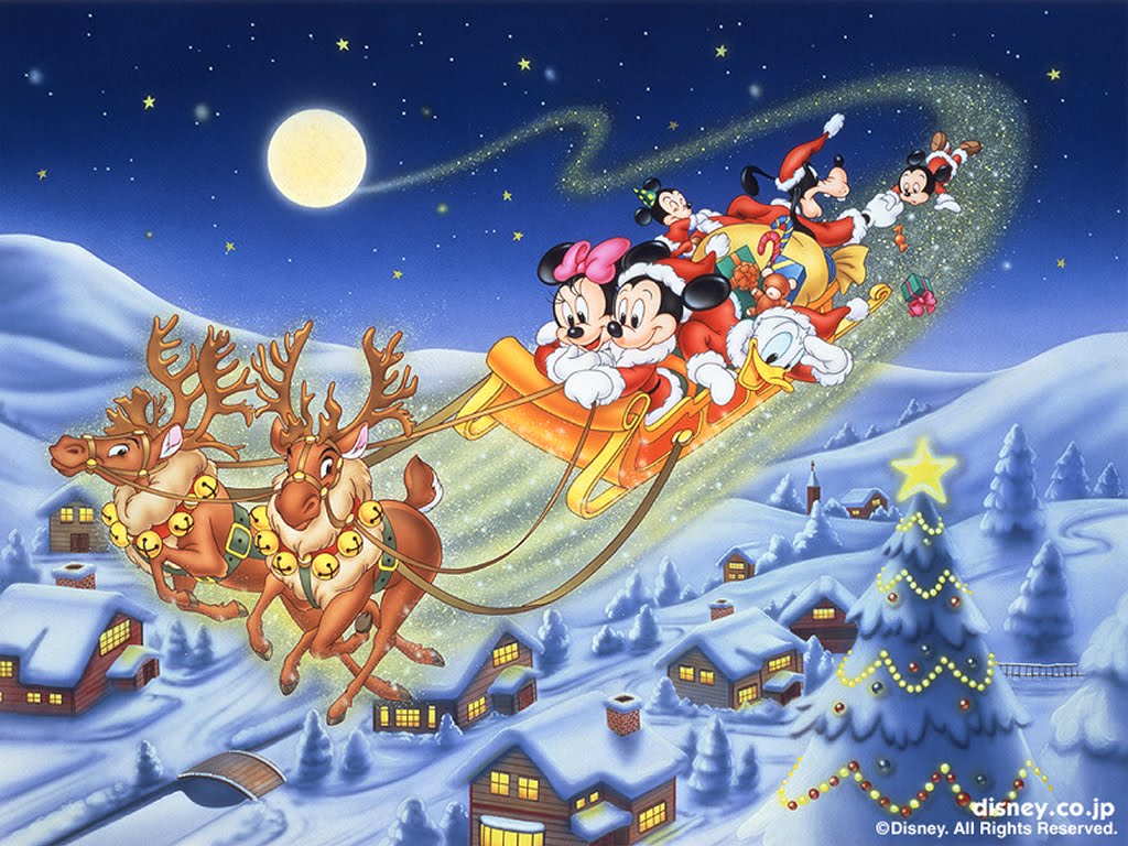Mickey Mouse Merry Christmas Eve Disney 1024x768 Wallpaper Teahub Io