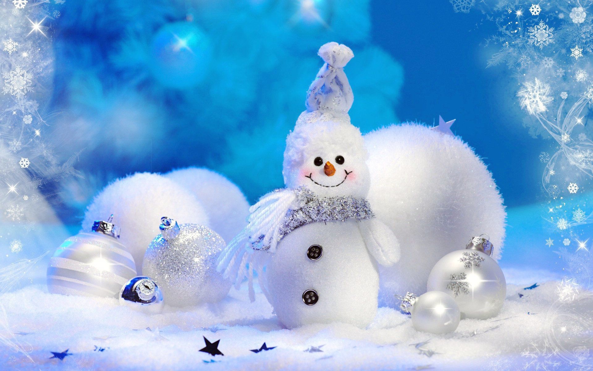 Free Christmas Snowman Wallpaper - Christmas Wallpaper For Chromebooks - HD Wallpaper 