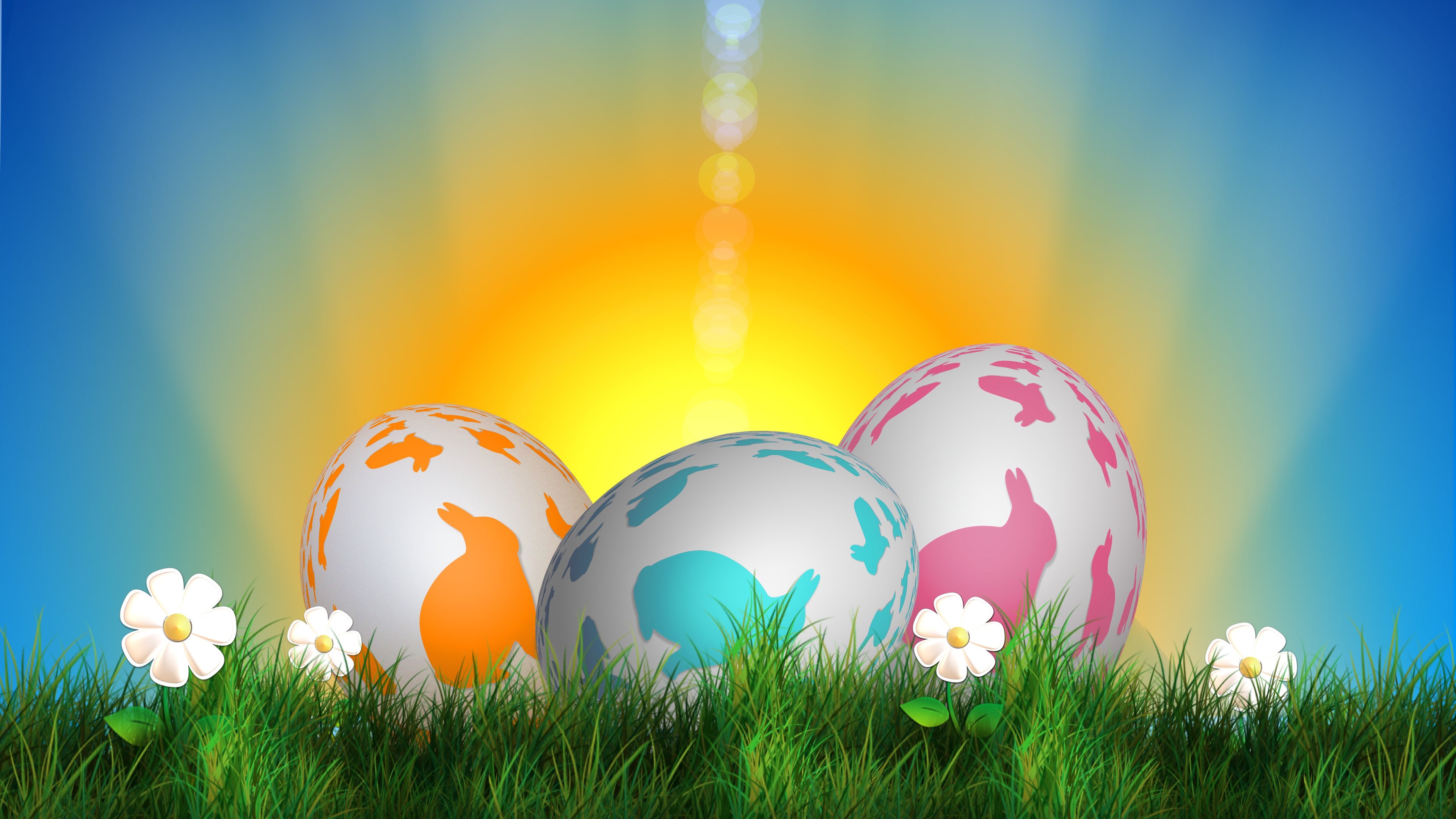 Glitter Happy Easter Family And Friends 2019 - HD Wallpaper 
