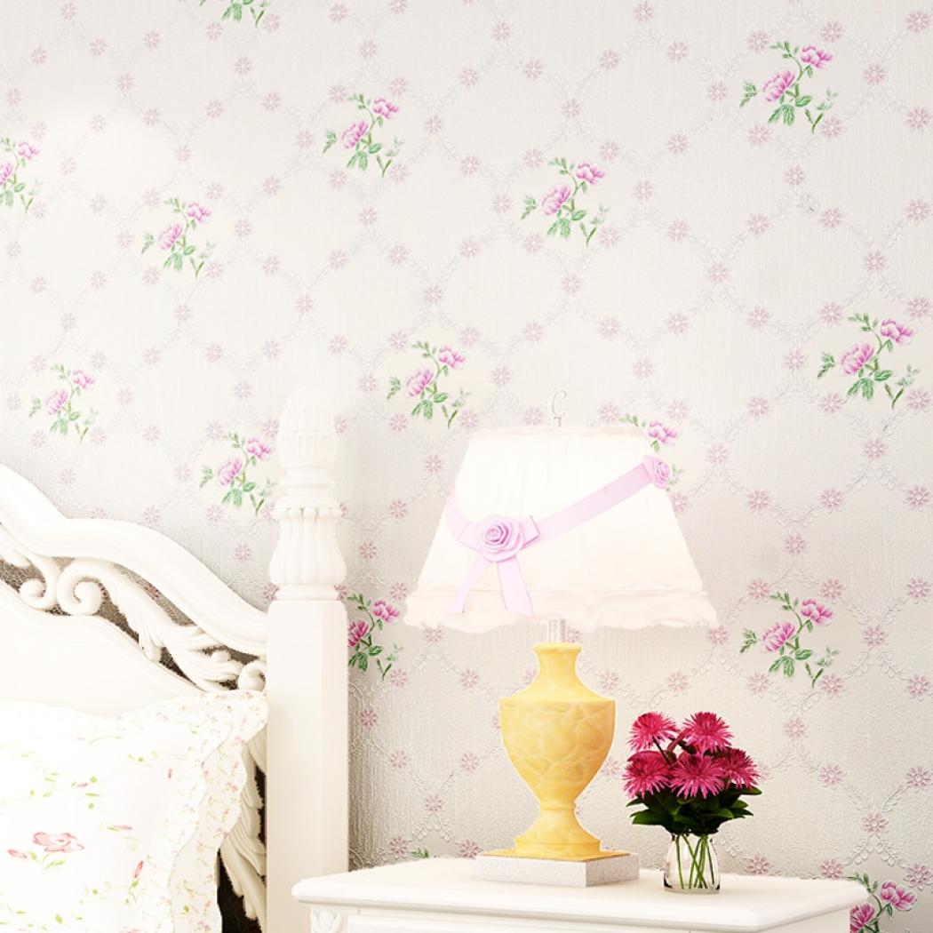 ซื้อที่ไหน Pastoral Style Flower Wallpaper For Bedroom - Küçük Çiçekli Duvar Kağıtları - HD Wallpaper 