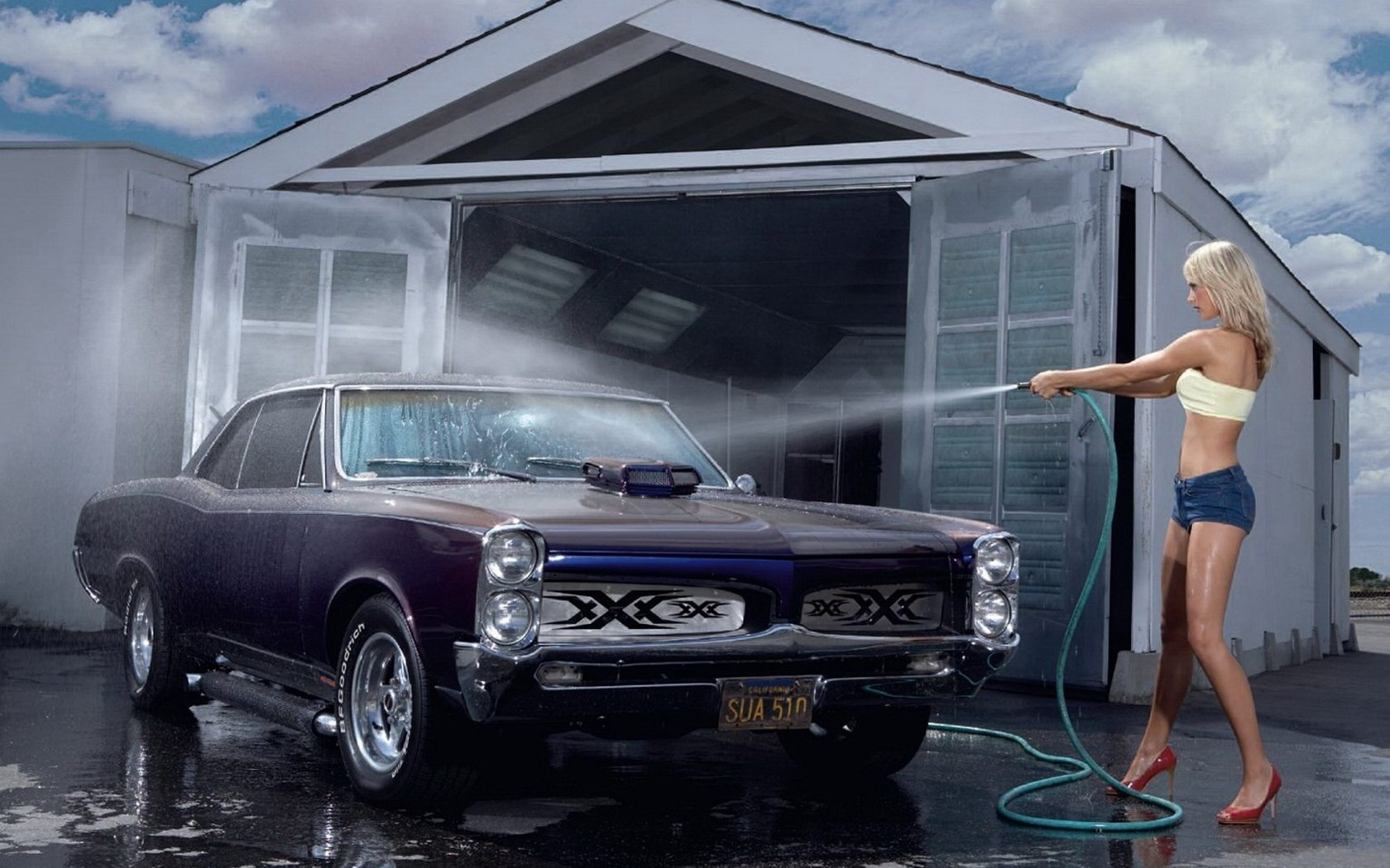 Muscle Car Car Wash - HD Wallpaper 