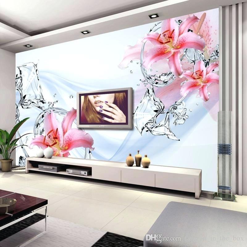 Flower Wallpaper For Nursery Modern Wallpaper Bedroom - Long Wall Decor Idea - HD Wallpaper 