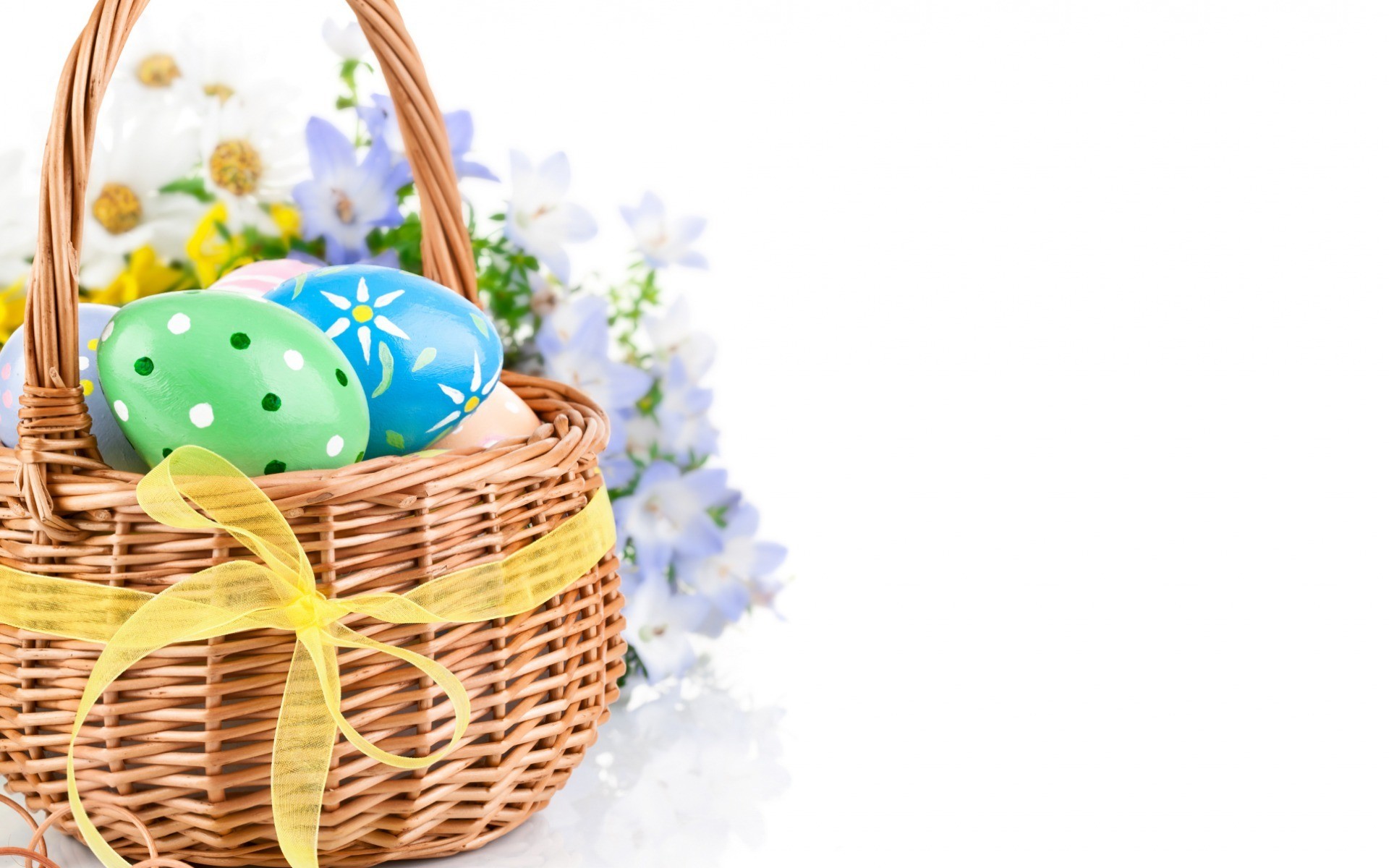 Easter Basket Hq Desktop Wallpaper - Поздравления С Католической Пасхой - HD Wallpaper 