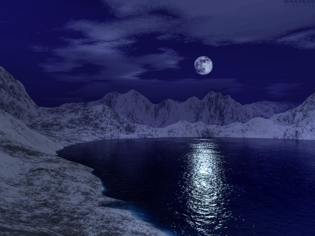 Moon Landscape - HD Wallpaper 