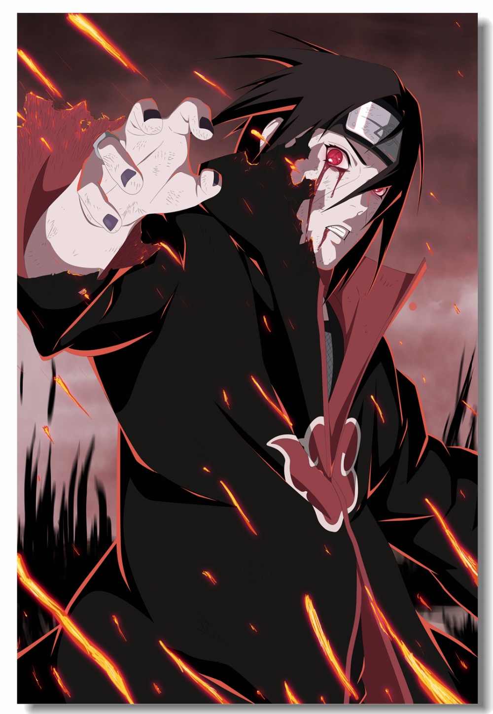 Custom Canvas Wall Decals Uchiha Sasuke Poster Naruto - Naruto Shippuden Itachi Akatsuki - HD Wallpaper 