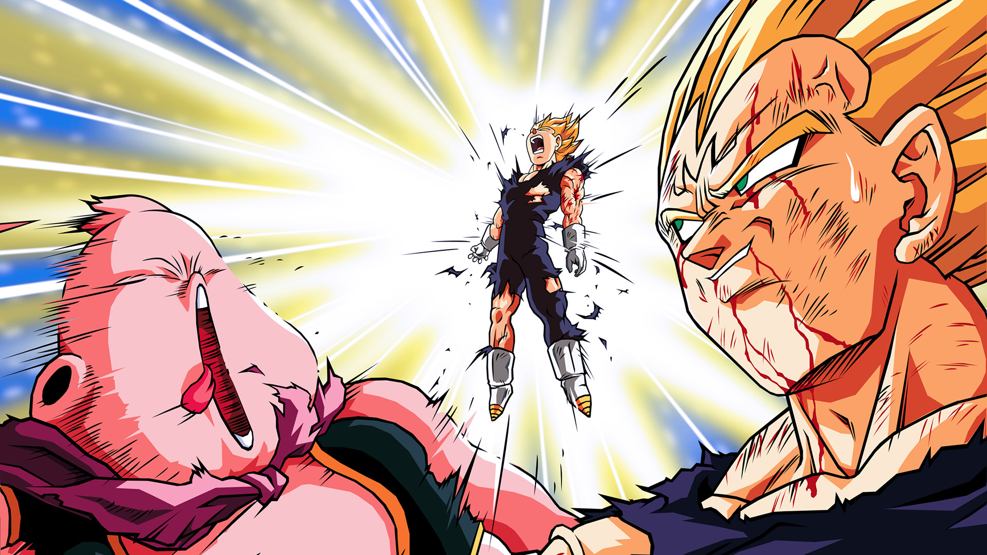 Majin Vegeta Vs Majin Boo 1920x1080 Wallpaper