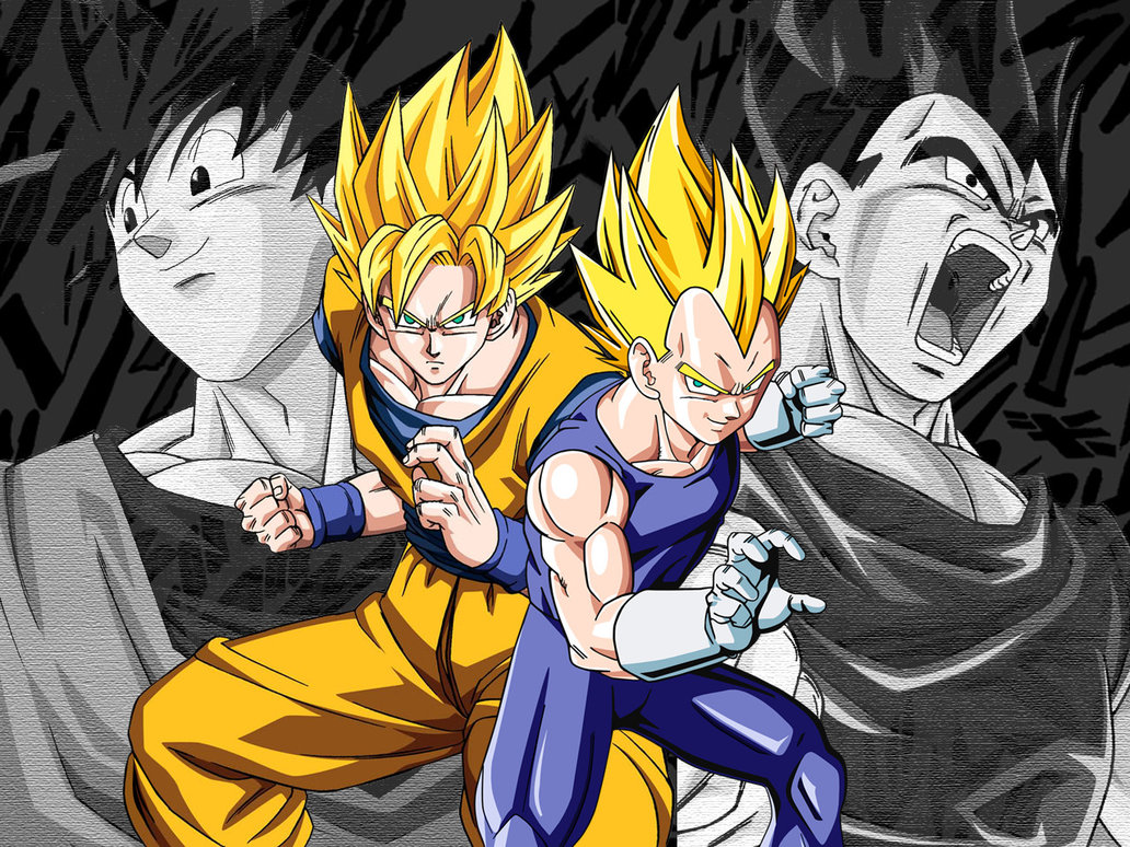 Goku And Vegeta Super Saiyan 1 - HD Wallpaper 