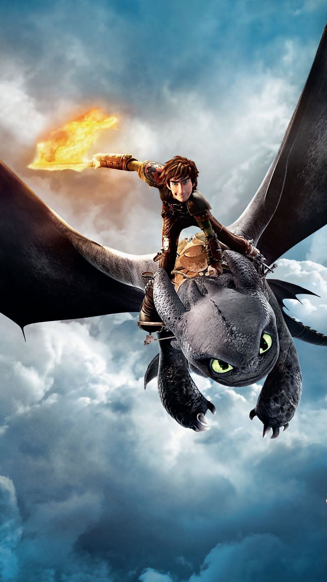 3d Wallpapers For Mobile For Touch Screen Free Download - Train Your Dragon Riding Toothless - HD Wallpaper 