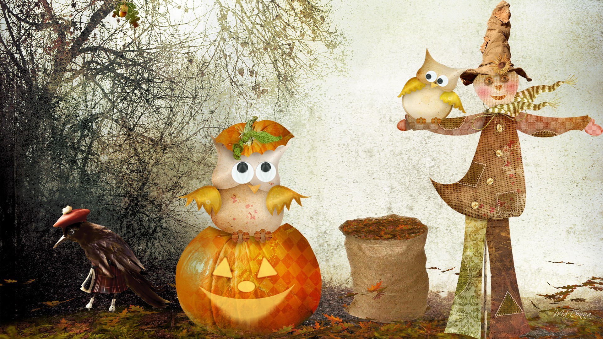 Fall Scarecrow Wallpaper Hd Wallpapers On Picsfaircom - Scarecrow Screensavers - HD Wallpaper 