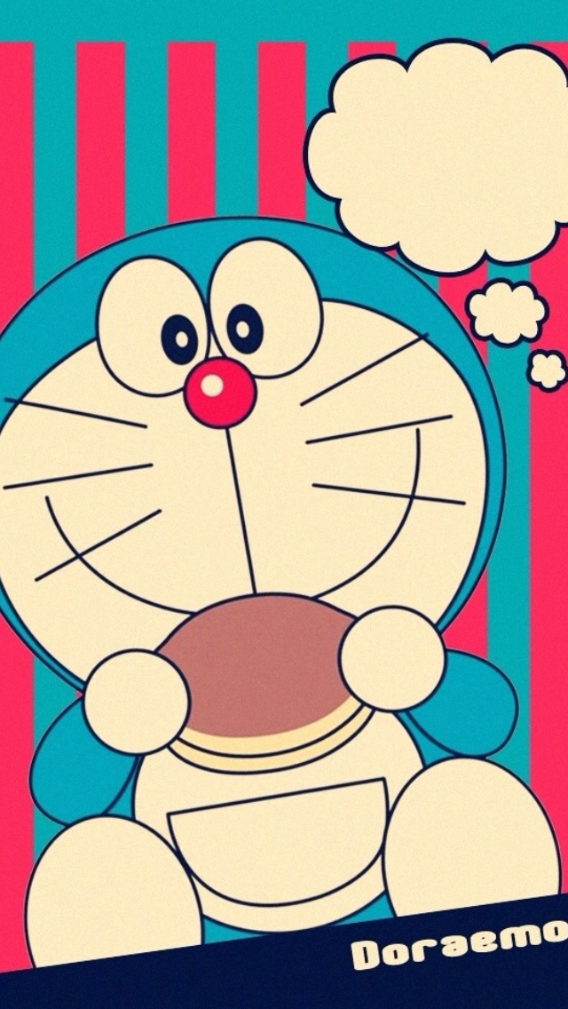 Doraemon Loves To Eat Dorayaki - Doraemon Eating Dora Cake - HD Wallpaper 