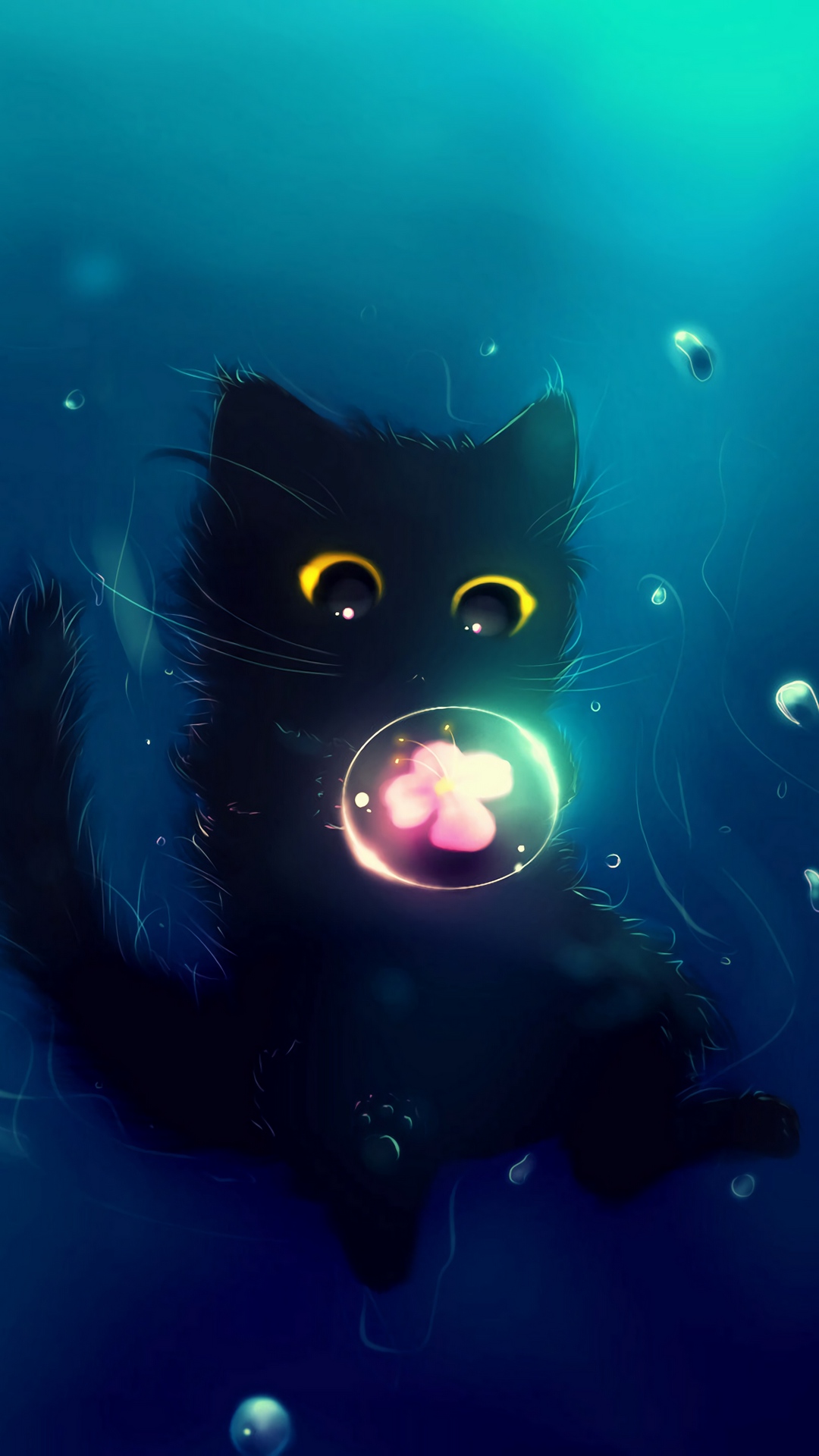 Wallpaper Cat, Cute, Ball, Flower, Art - Cute Backgrounds For Ipad - HD Wallpaper 