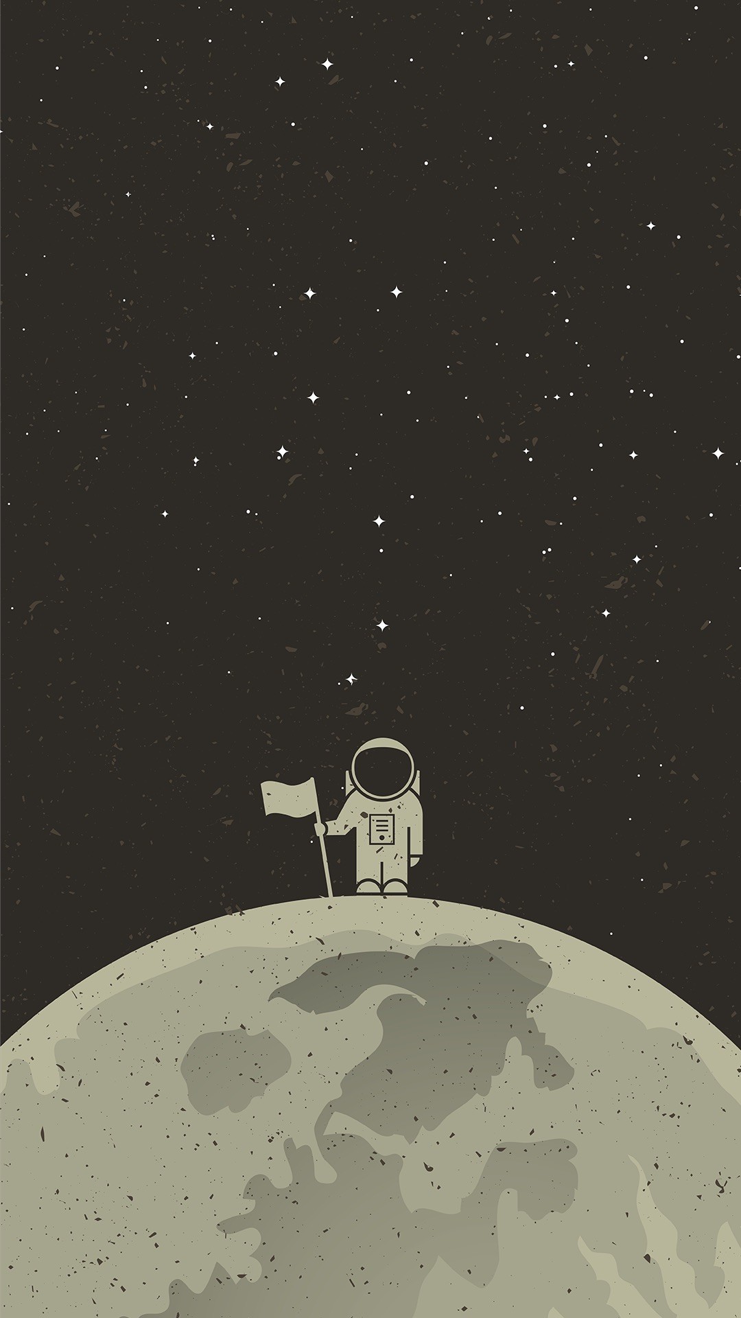 Iphone Wallpaper Man On Moon - HD Wallpaper 