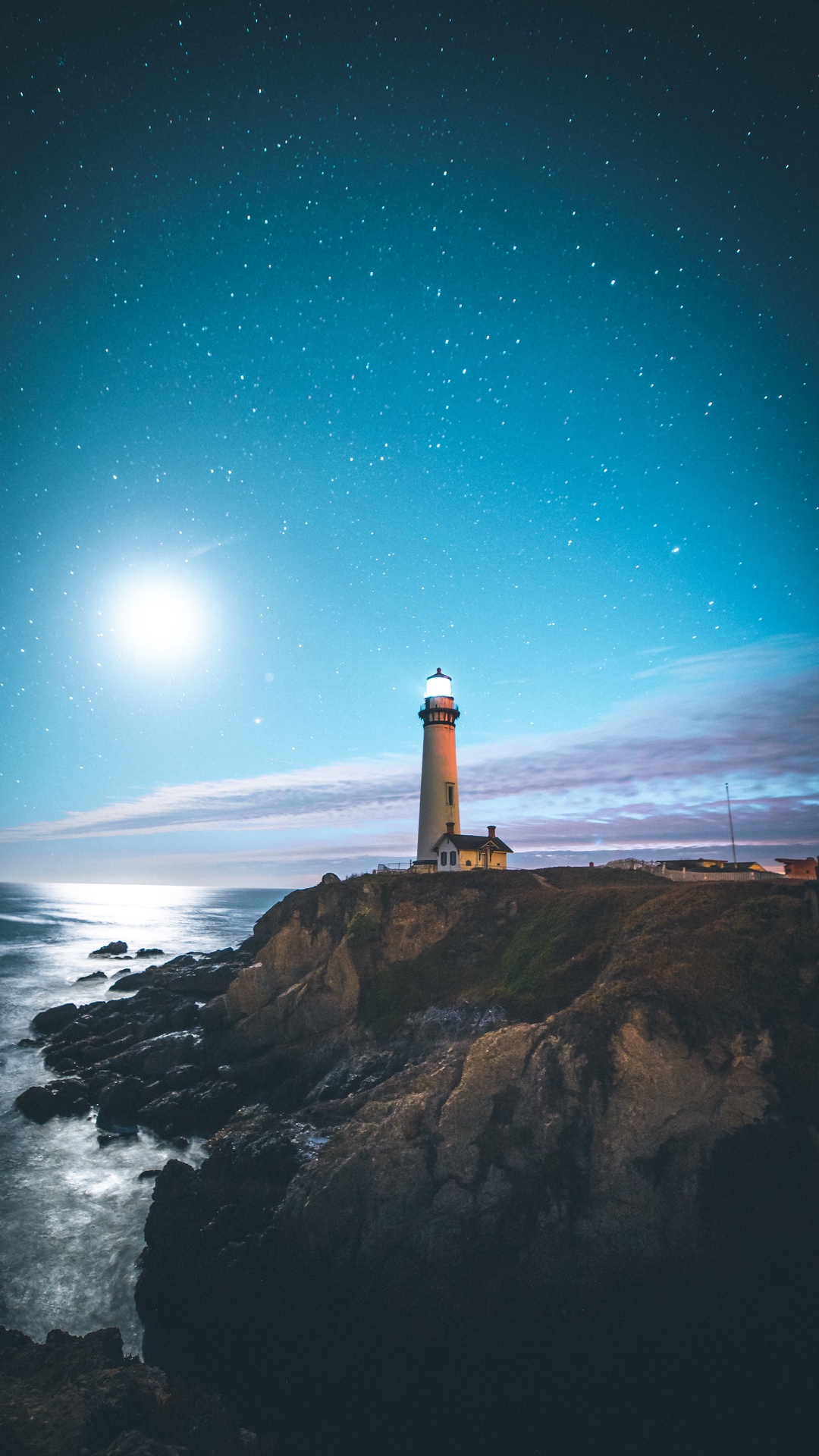 Lighthouse Starry Sky Wallpaper - Goals And Intentions - HD Wallpaper 