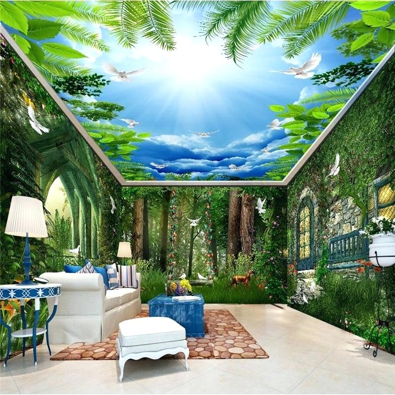 House Wall Wallpaper Forest - HD Wallpaper 