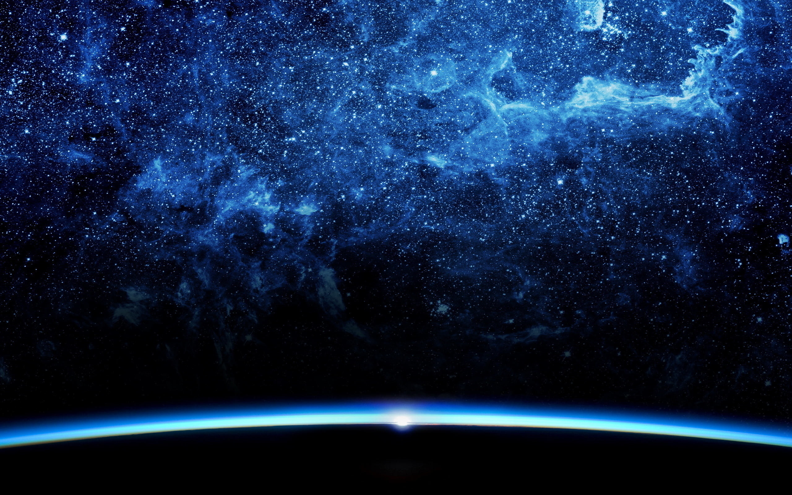 2560x1600, Blue Galaxy Wallpaper Hd Wallpaper 
 Data - Full Hd Blue Galaxy - HD Wallpaper 