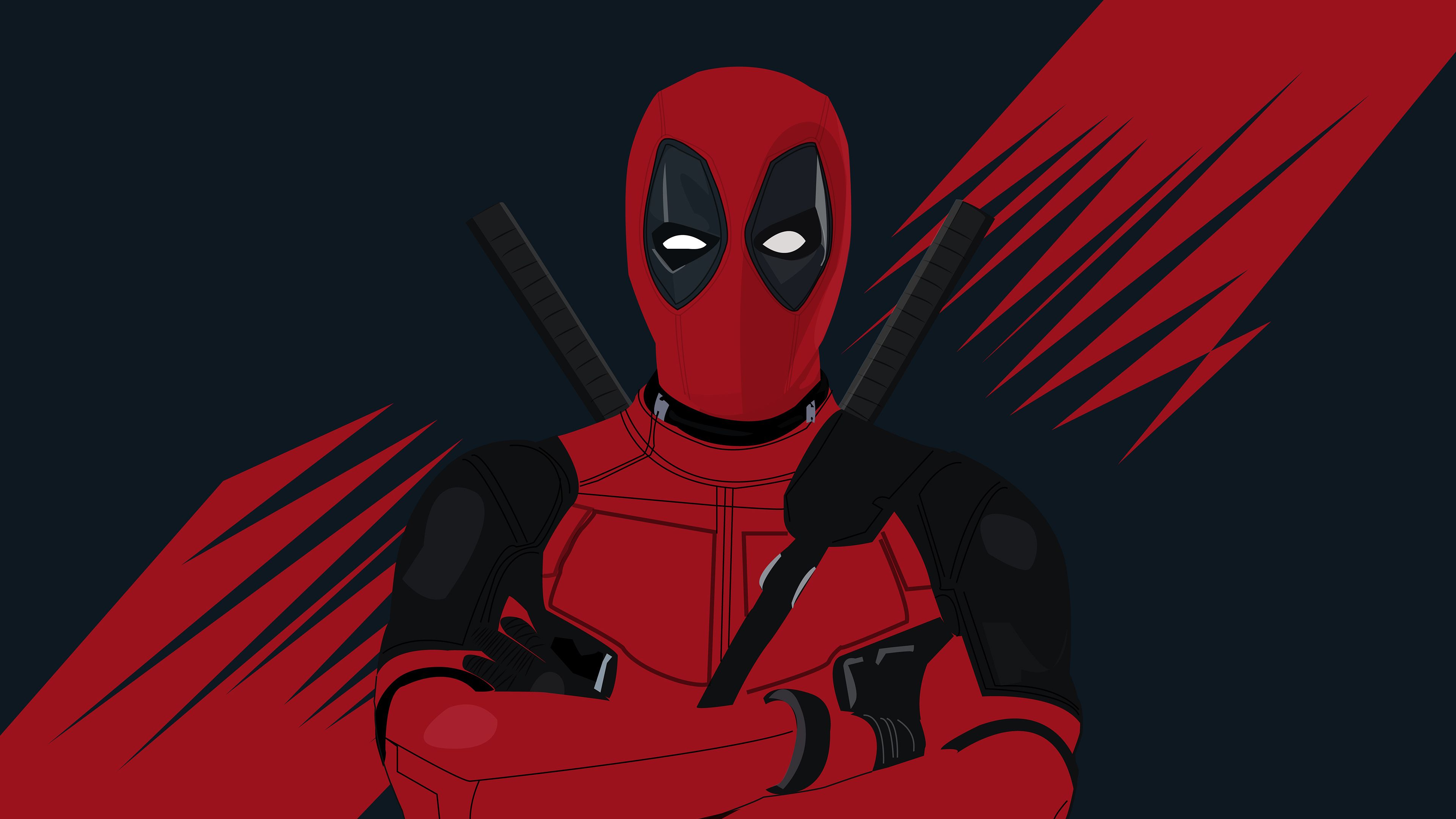 Deadpool Wallpaper 4k Deadpool Minimal 2019 Superheroes - Download Wallpaper Deadpool 4k - HD Wallpaper 