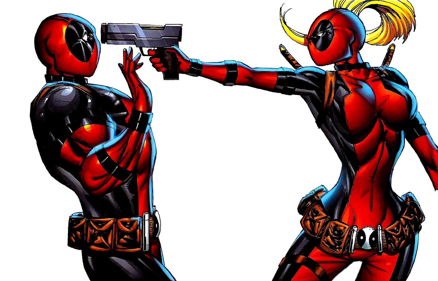 Lady Deadpool Wallpaper Hd - Deadpool Y Lady Deadpool - HD Wallpaper 