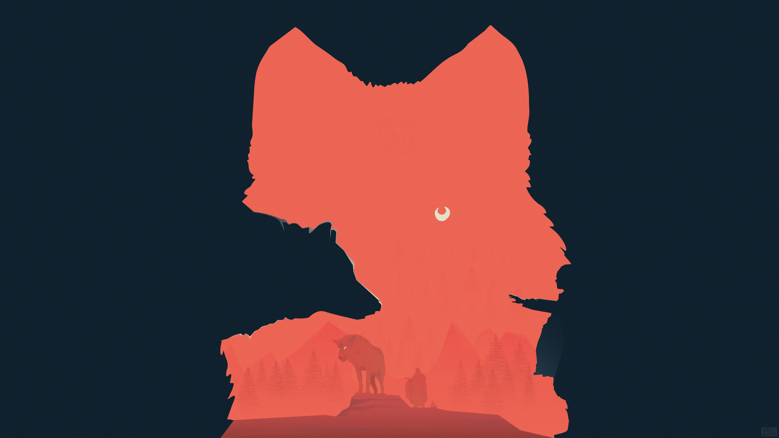 S7e2] My Minimalist Wallpaper Of Arya - Illustration - HD Wallpaper 