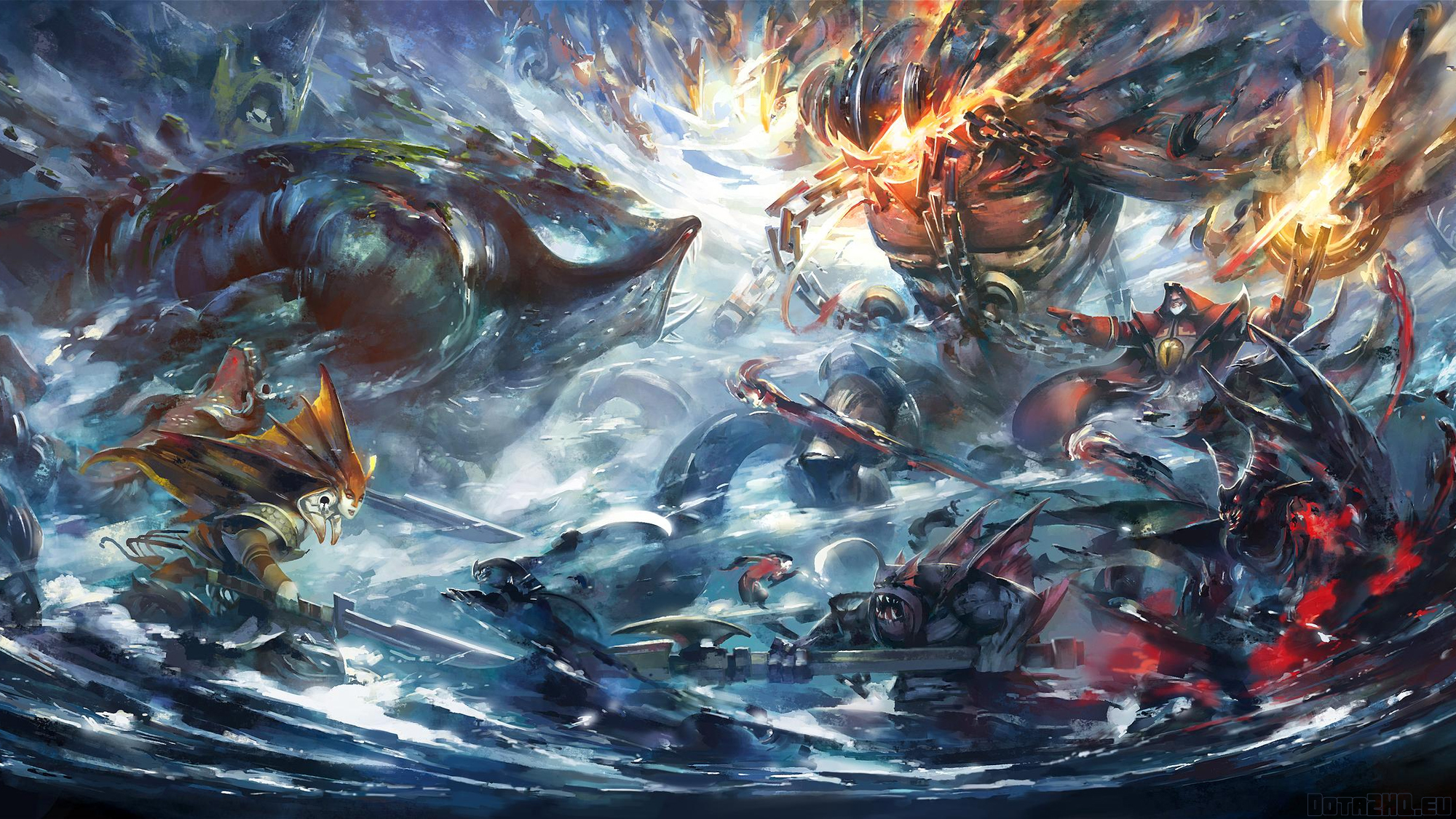 Wallpaper Dota 2, Epic Battle, Art - Dota 2 Artwork - HD Wallpaper 