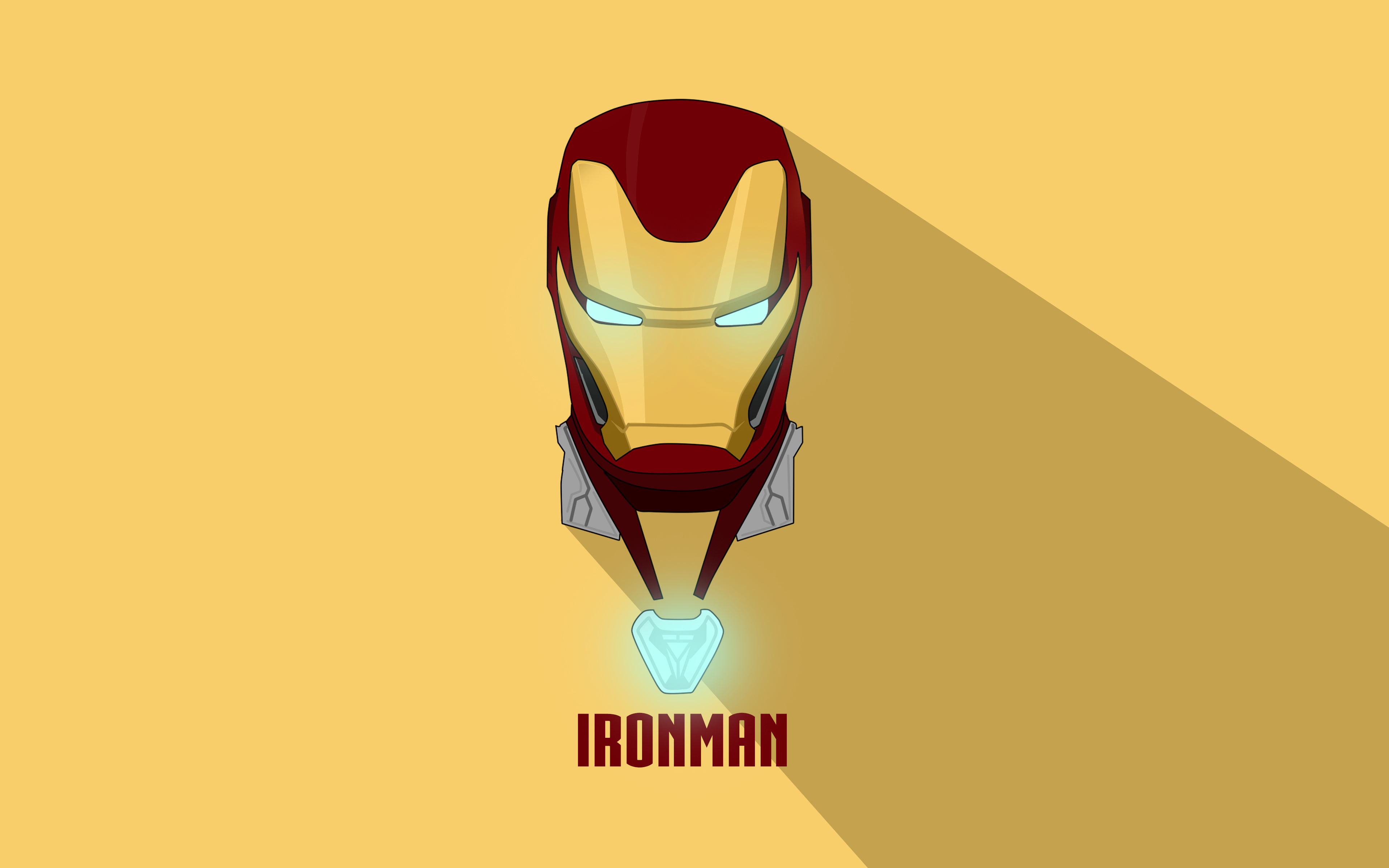 Artwork, Iron Man, Minimal, Wallpaper - Iron Man Logo Hd - HD Wallpaper 