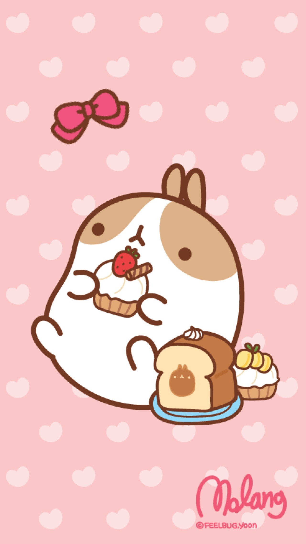 Explore Kawaii Wallpaper, Screen Wallpaper, And More - Molang Transparent - HD Wallpaper 