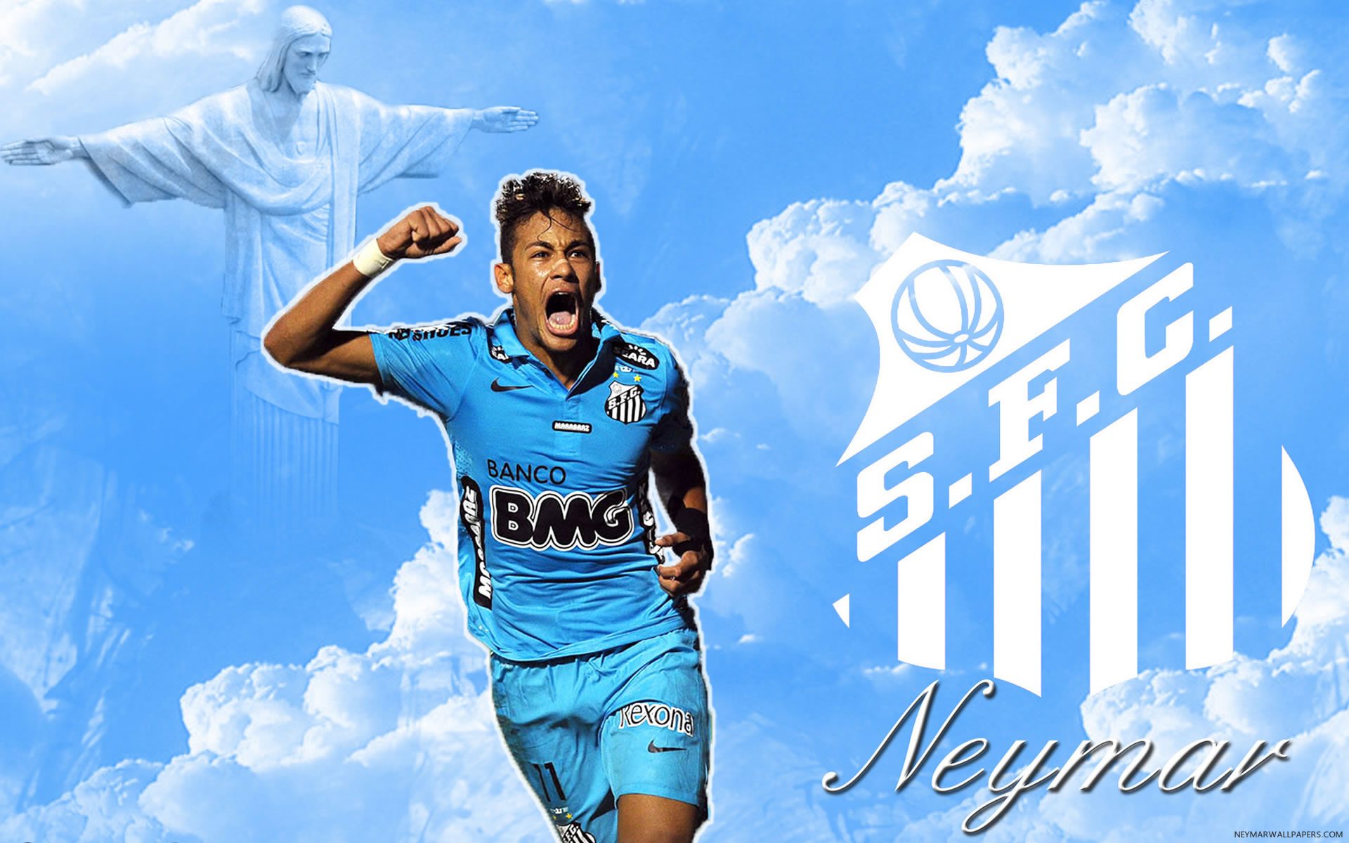 Neymar Santos Wallpaper - Neymar Santos Wallpaper Iphone - HD Wallpaper 