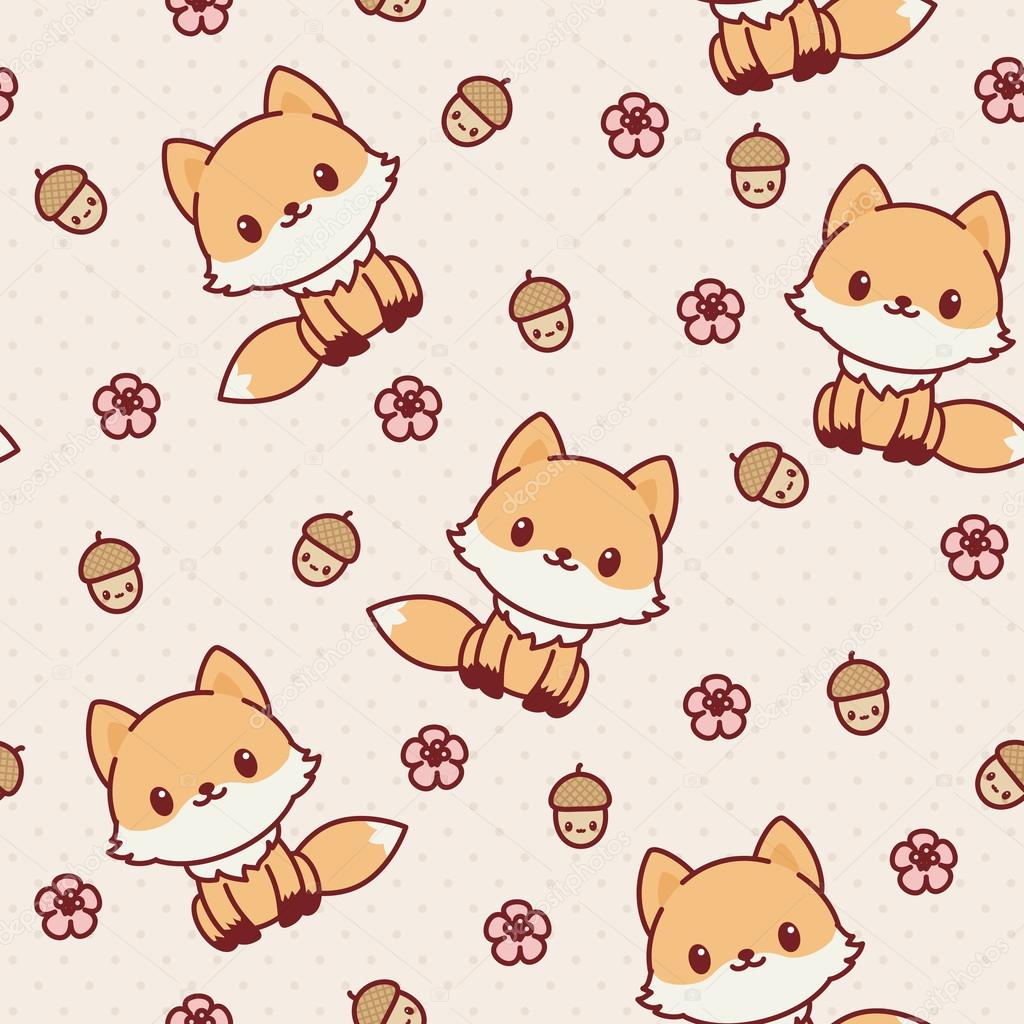 Kawaii Wallpaper Fox - HD Wallpaper 