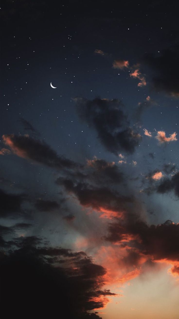 Aesthetic Night Sky Background - 736x1309 Wallpaper 