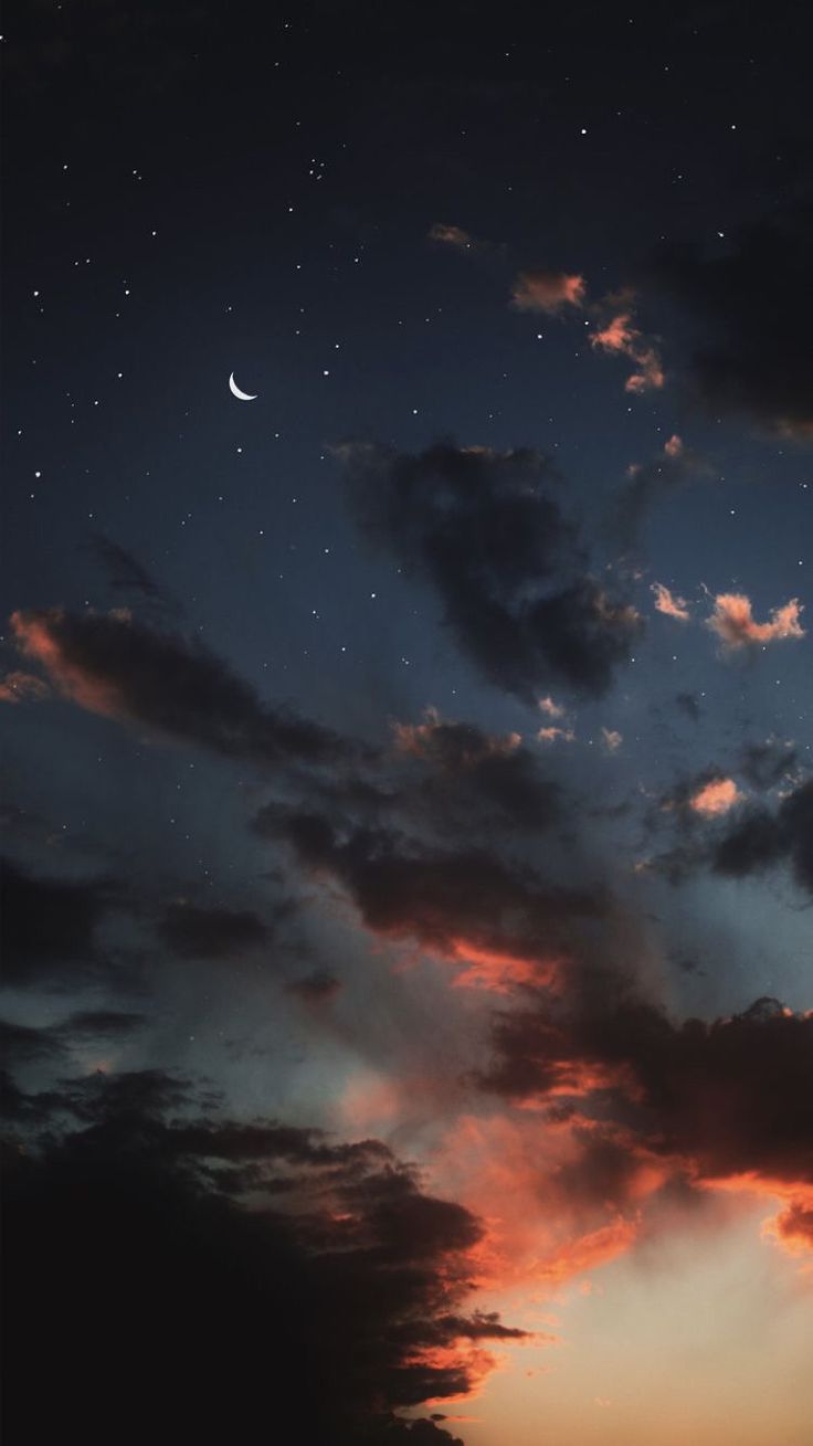 Aesthetic Night Sky Background - HD Wallpaper 