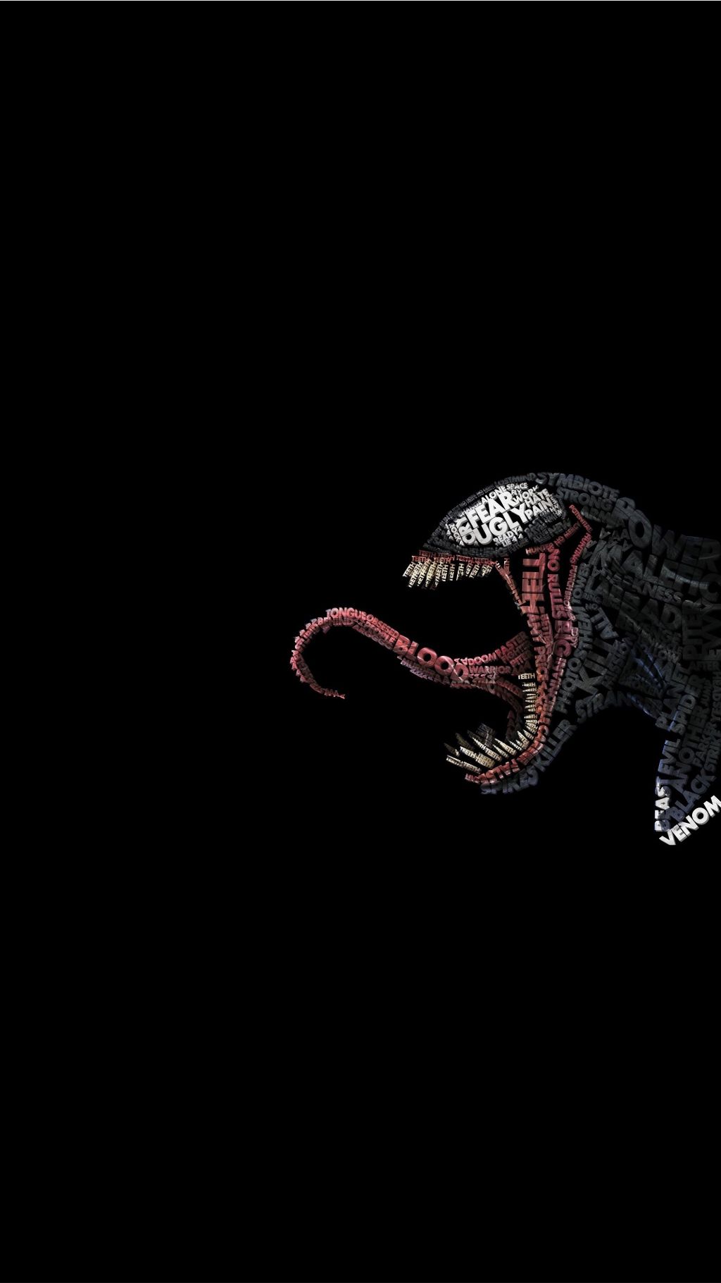 Venom Iphone Japan Night Art Black Wallpaper Venom Typography 1024x1821 Wallpaper Teahub Io