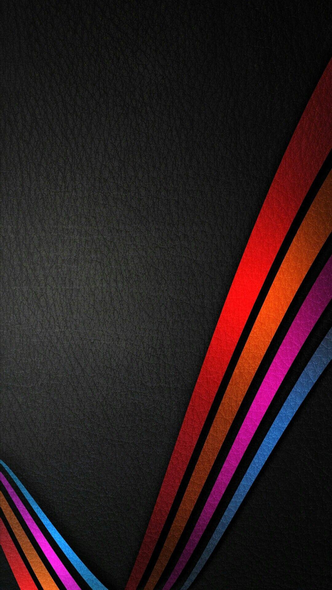 Hd Abstract Color Stripes Iphone 5s Wallpapers - Black Leather Wallpaper  Android - 640x1136 Wallpaper 