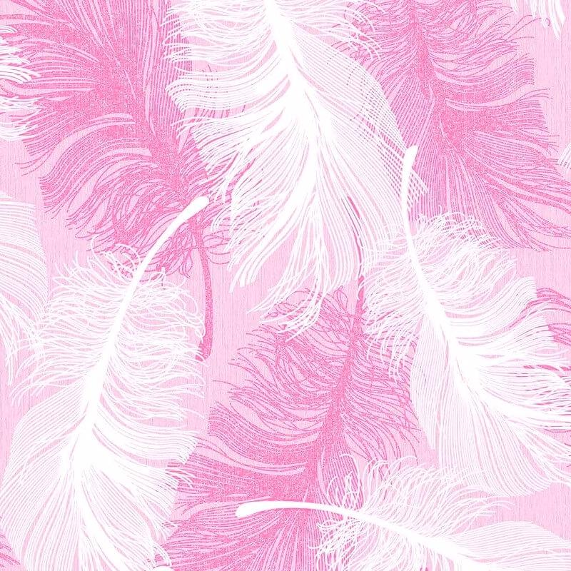 Pink And White Feather - HD Wallpaper 