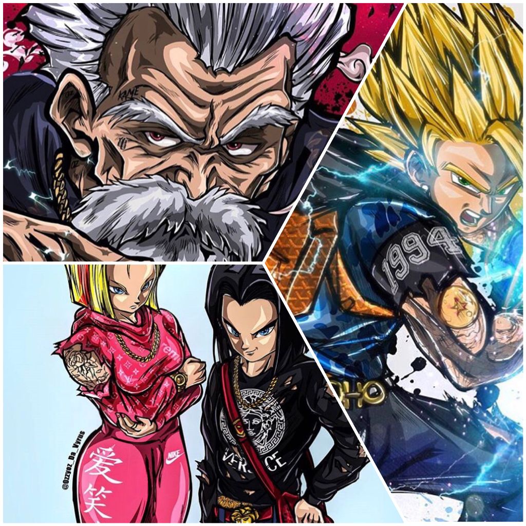Dbz Wallpaper - Super Saiyan Goku Gangster - HD Wallpaper 
