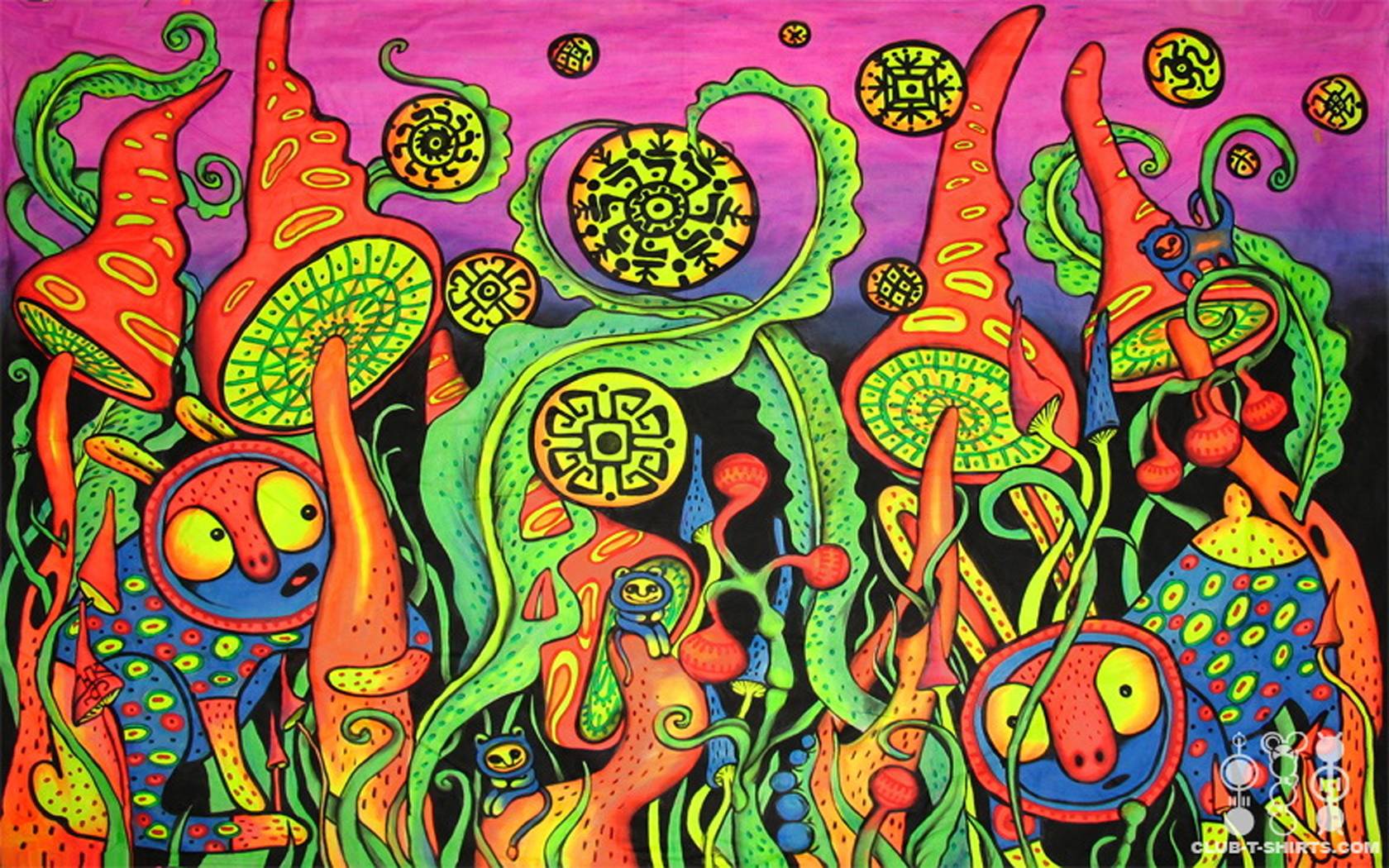 Trippy Px - Trippy Mushrooms - HD Wallpaper 