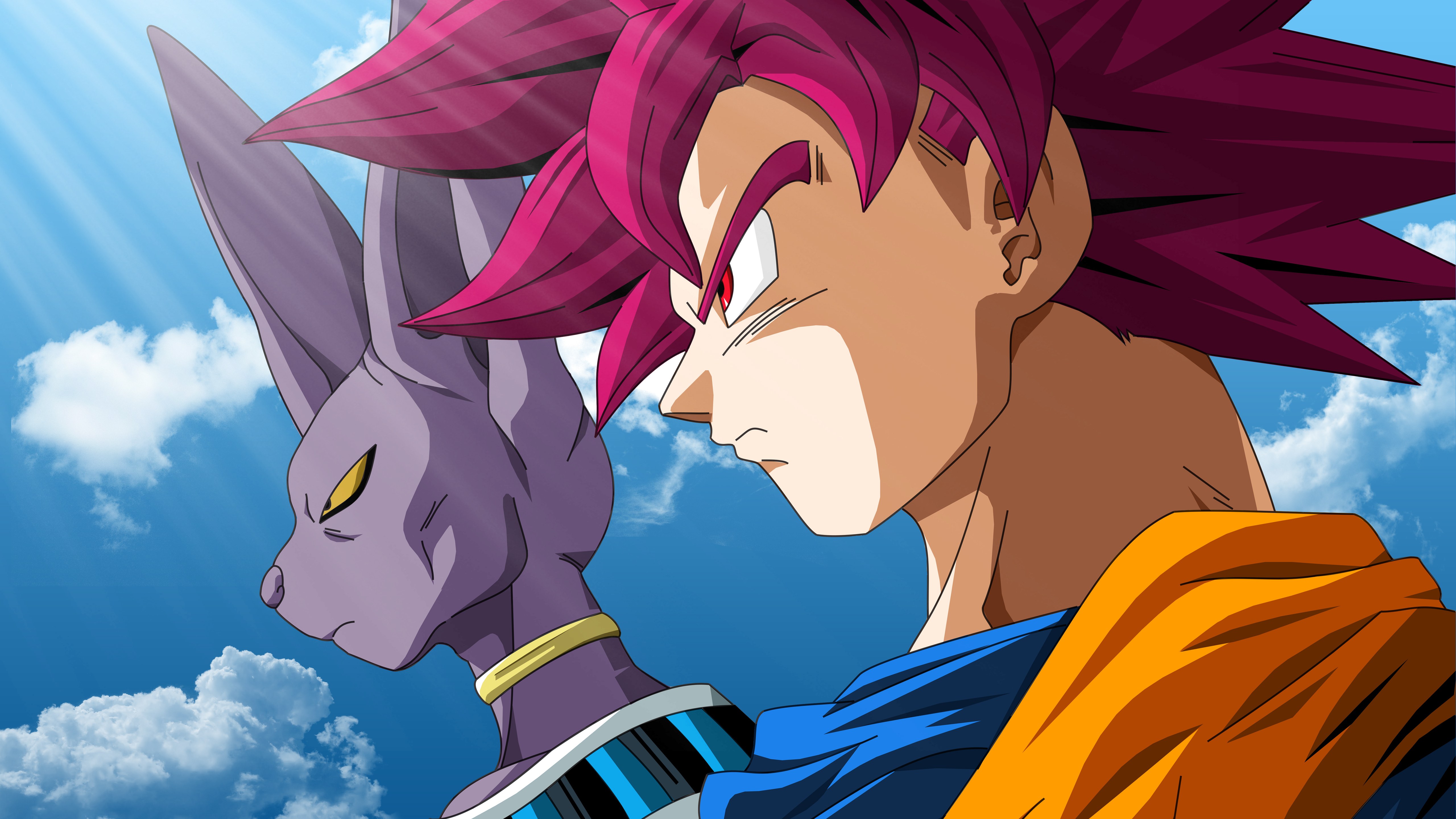 Beerus And Goku God - HD Wallpaper 