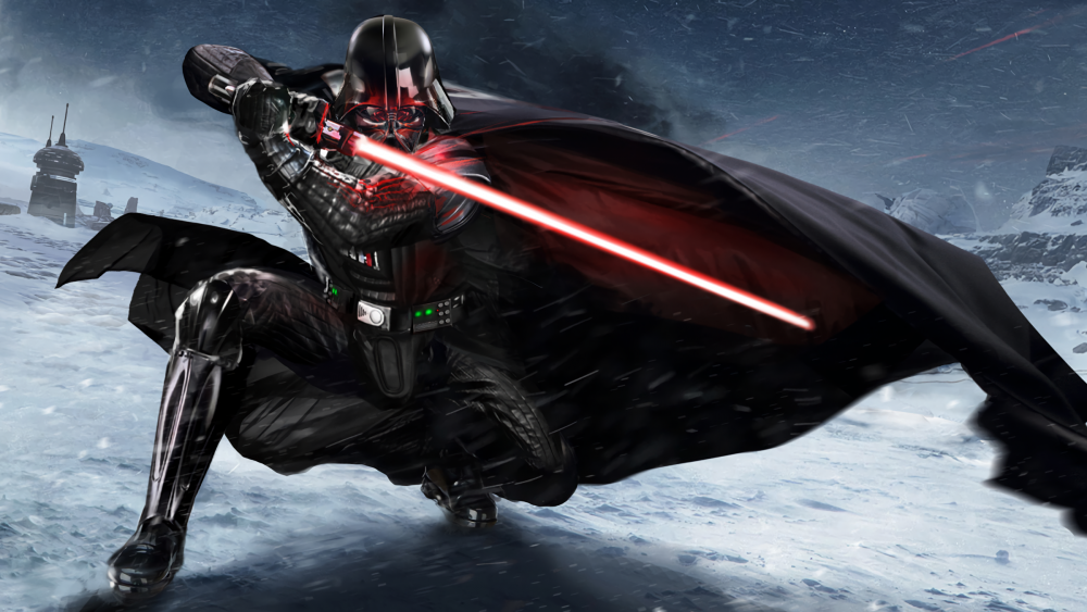 Darth Vader, Lightsaber, Star Wars, Artwork, Cape - Darth Vader - HD Wallpaper 