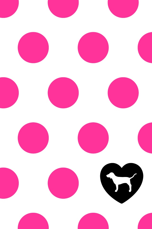 Cute Iphone Wallpaper, Cute Iphone Wallpapers For Desktop - Victoria Secret Pink Polka Dots - HD Wallpaper 