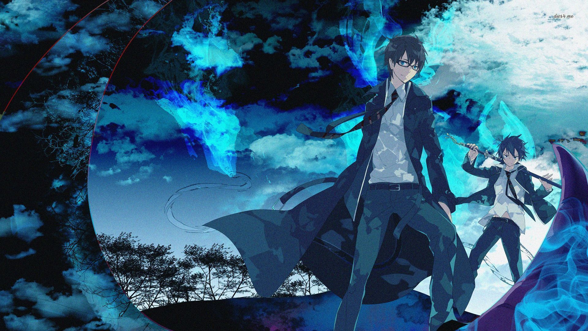 Blue Anime Wallpapers Group 
 Data-src /full/44746 - Blue Exorcist - HD Wallpaper 