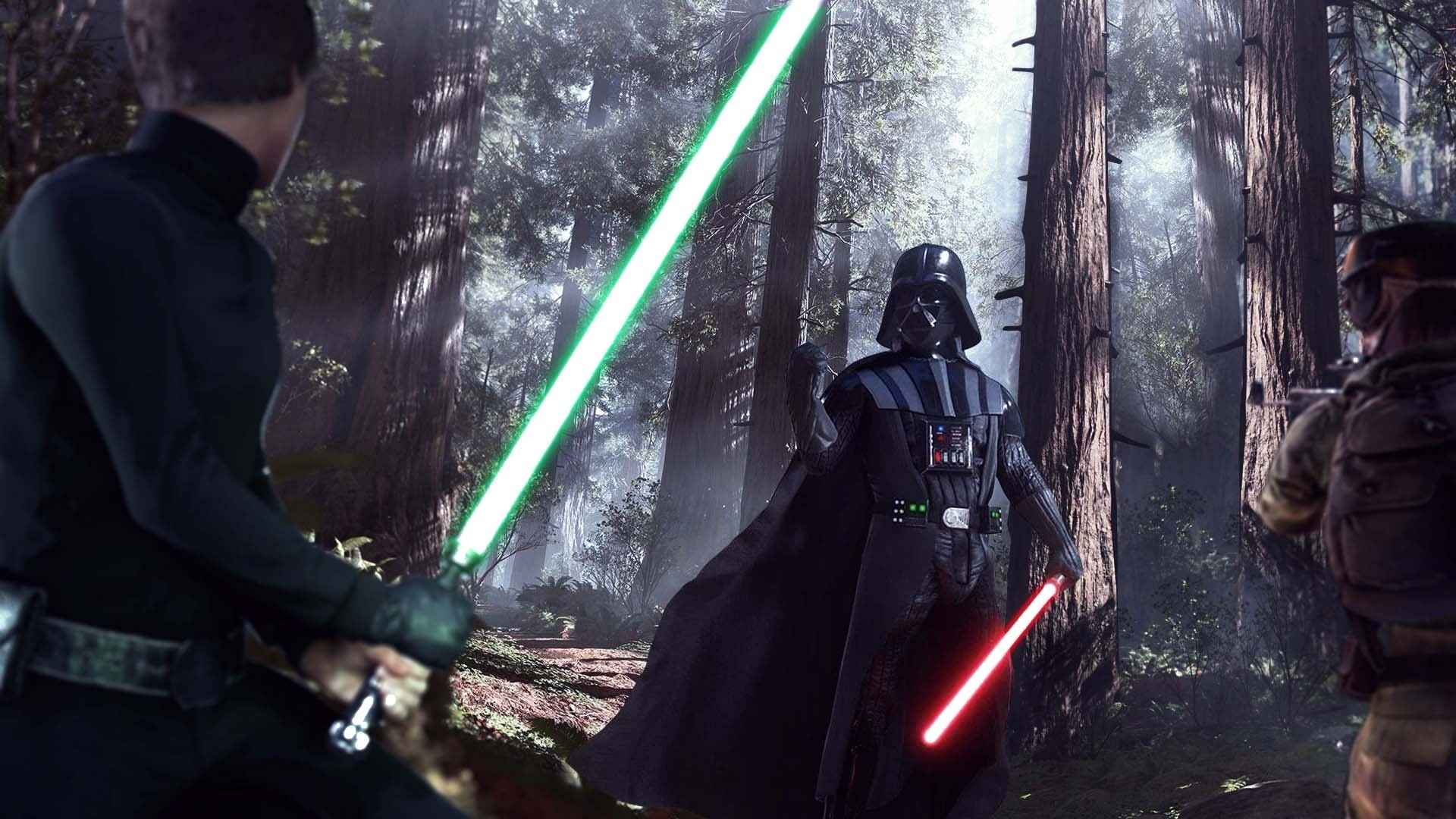 Star Wars Battlefront Luke Vs Darth Vader Wallpaper - Darth Vader Battlefront 2 2017 - HD Wallpaper 