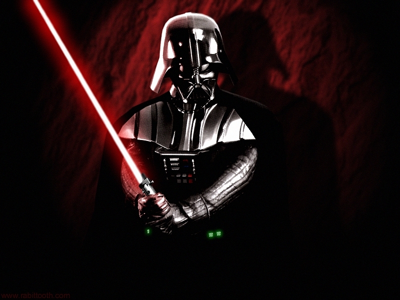 Darth Vader - Darth Vader Holding Lightsaber - HD Wallpaper 