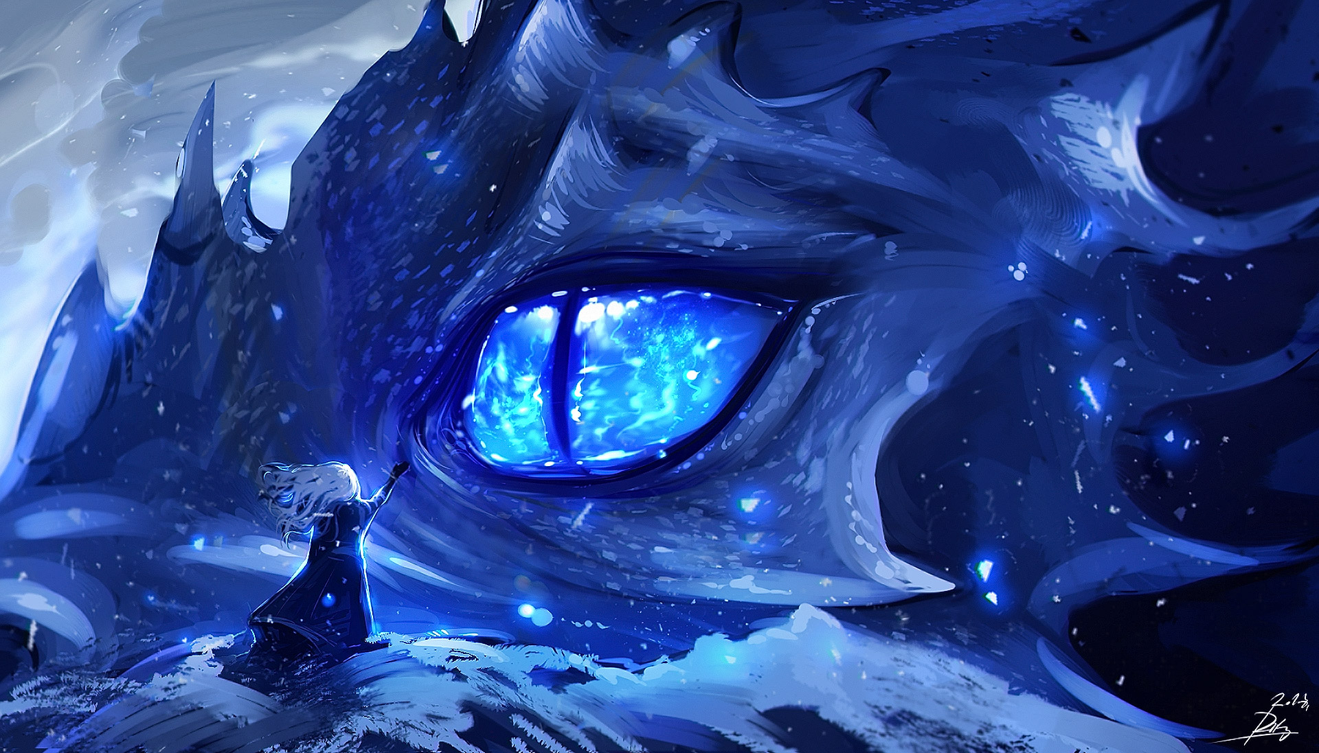 Anime Dragon Eye - HD Wallpaper 