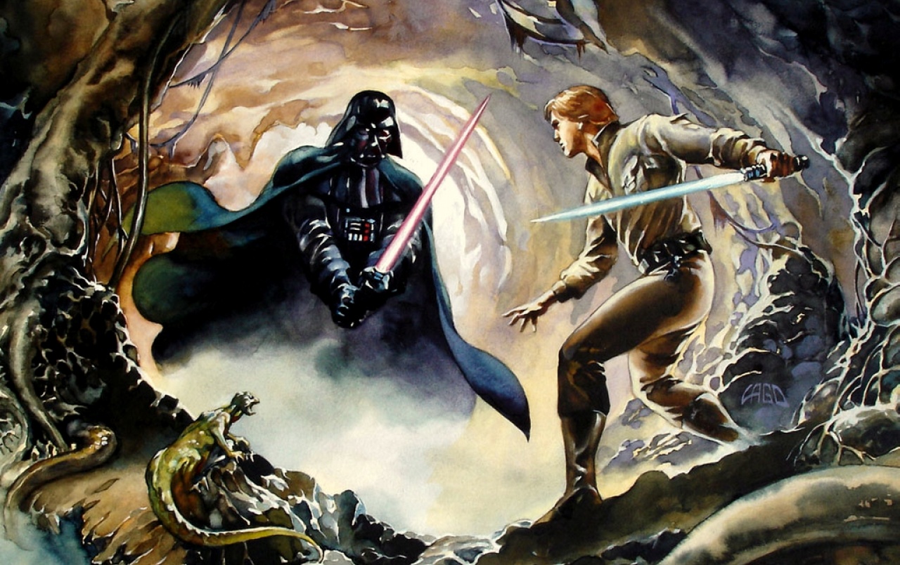 Luke Skywalker Vs Darth Vader Wallpapers - Believe In You Star Wars - HD Wallpaper 