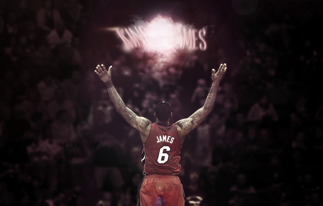 Photo Wallpaper Basketball, King, Room, Nba, Lebron - Lebron James Miami Heat Powder - HD Wallpaper 