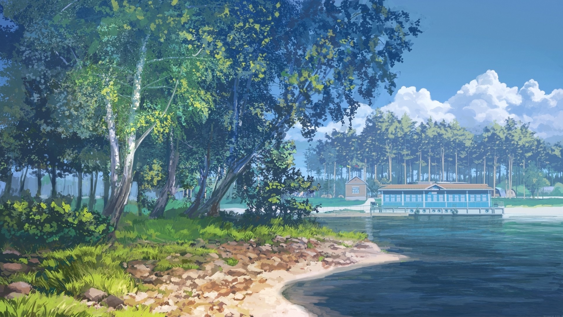 Nature Anime Wallpaper Hd 1920x1080 Wallpaper Teahub Io