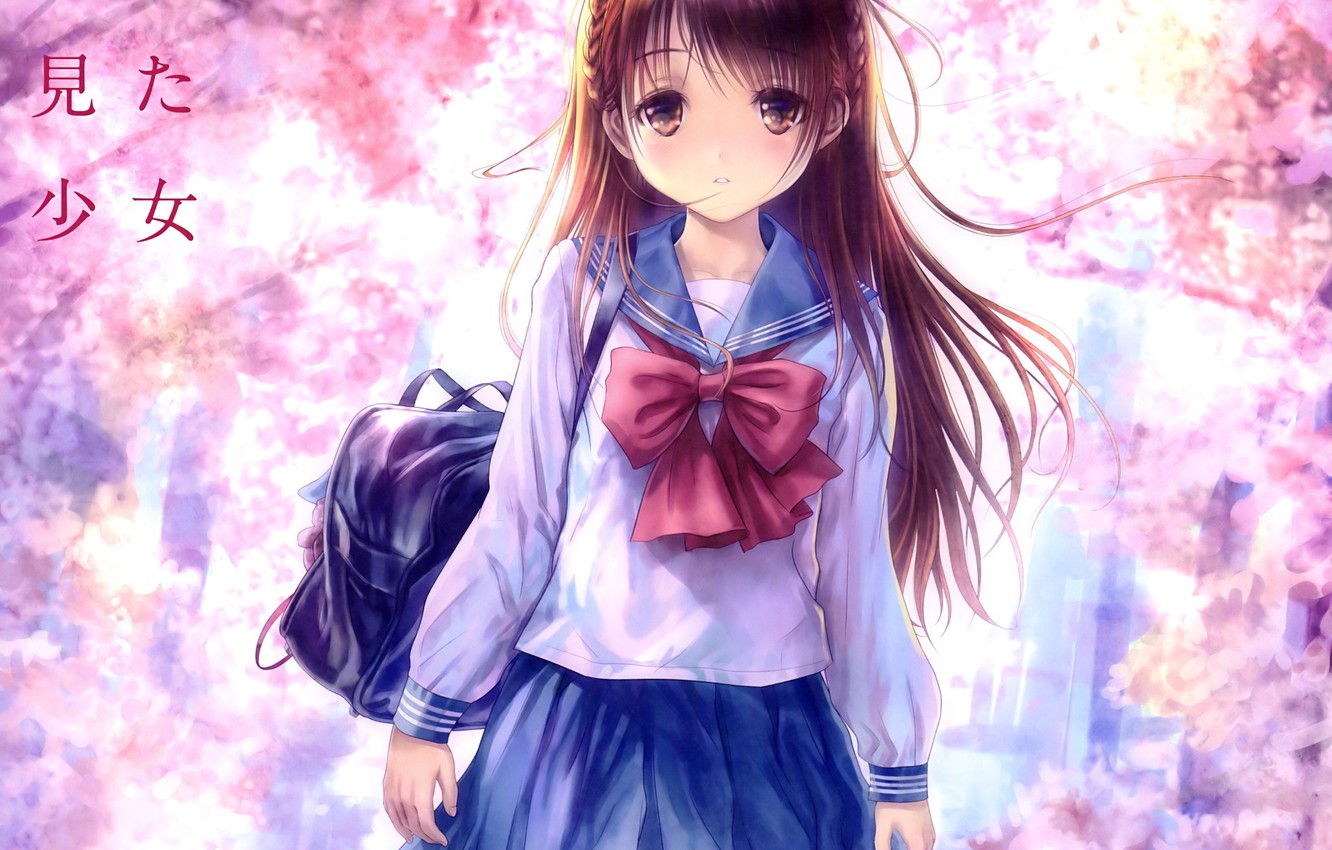 Photo Wallpaper Spring, Anime, Girl - Anime Girl Wallpaper Spring - HD Wallpaper 