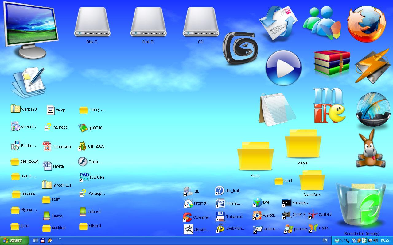 Free 3d Animated Desktop Icons - Various Icons On Desktop - 1280x800  Wallpaper 