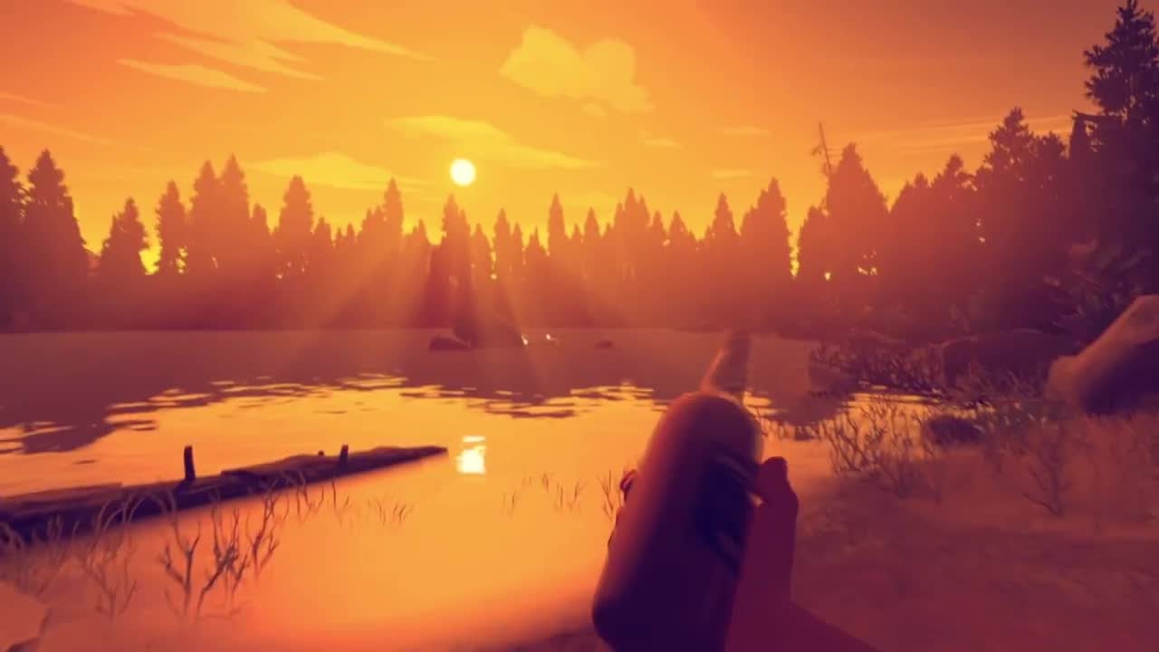 Firewatch Gameplay Wallpaper Free For Widescreen Wallpaper - Red Sky At Morning - HD Wallpaper 