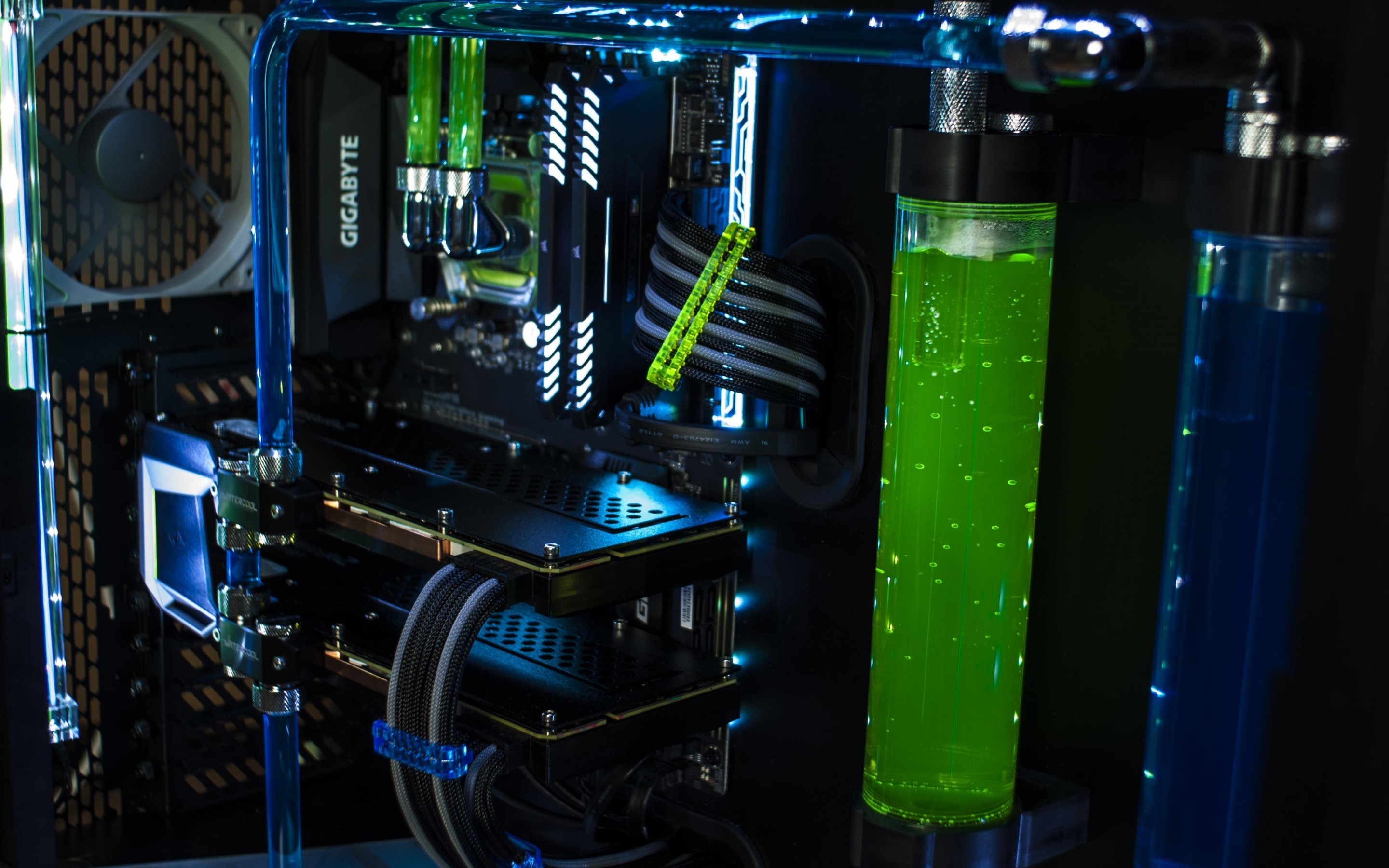 Green Water Cooling Pc - 2560x1440 Wallpaper - teahub.io