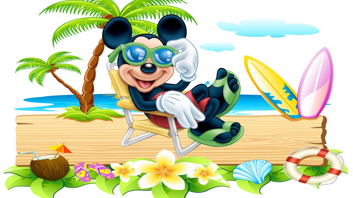 Vacation Mickey Mouse Summer - HD Wallpaper 